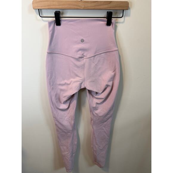 Lululemon Align High‑Rise Pant 28” Nulu Size 2 Pink Peony - Picture 7 of 9